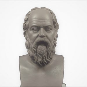 Grieks beeld van Socrates. Deze was een klassieke Griekse filosoof die beschouwd wordt als een van de grondleggers van de westerse filosofie. Bekend uit de Griekse mythologie